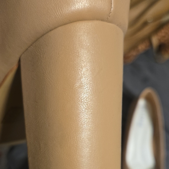 Journee Collection Women's Beige Block Heels - Picture 13 of 13